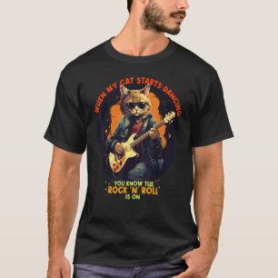 Camiseta Gato Chaqueta Cool de Cuero para Niños con Guitarr