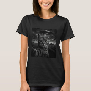 Camiseta Gato Chartreux Selfie con OVNI