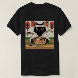Camiseta Gato Chef de Sushi