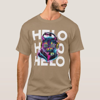 Camiseta Gato chico amante de la música