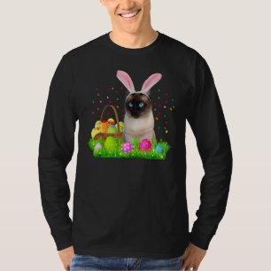 Camiseta Gato chiflado siamés gato de Pascua siamesa