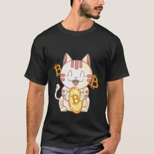 Camiseta Gato Chino de Bitcoin Afortunado