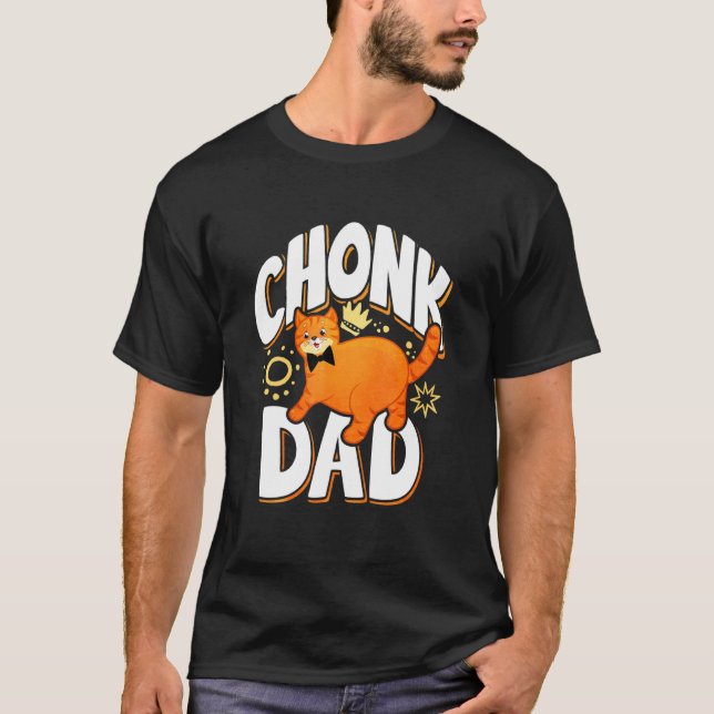 Camiseta Gato Chonk Dad estilo retro (Anverso)
