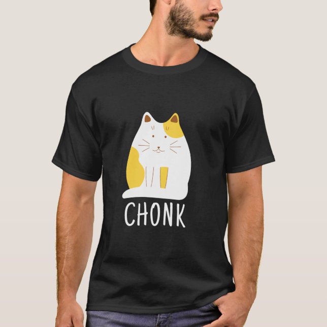 Camiseta Gato Chonk Escala Divertida Meme (Anverso)