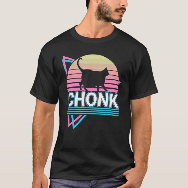 Camiseta Gato Chonk Retro (Anverso)
