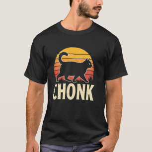Camiseta Gato Chubby Chonks Atardecer Retro