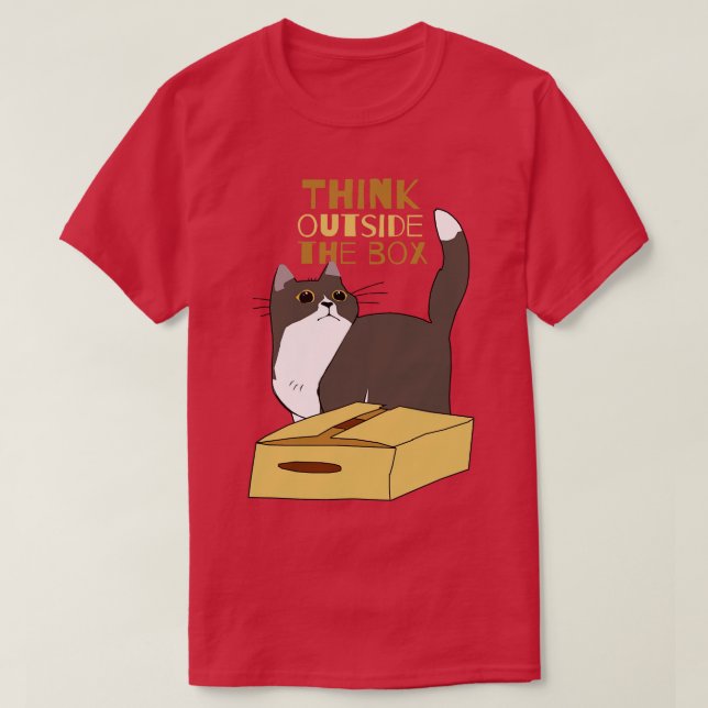 Camiseta Gato Chubby y la caja (Diseño del anverso)