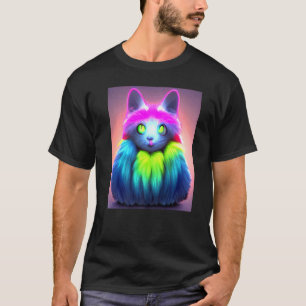 Camiseta Gato Ciber Punk Extraño Hombres Mujeres Niños Niña