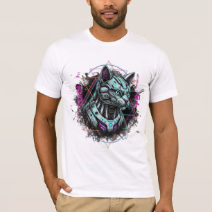 Camiseta Gato cibernético de vapor Neo-Tokyo   Sueños andro