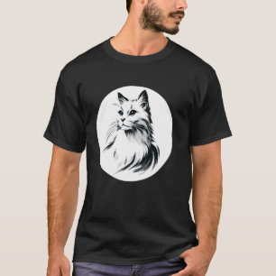 Camiseta Gato clásico arte silueta Gatito Amante Lindo Ga