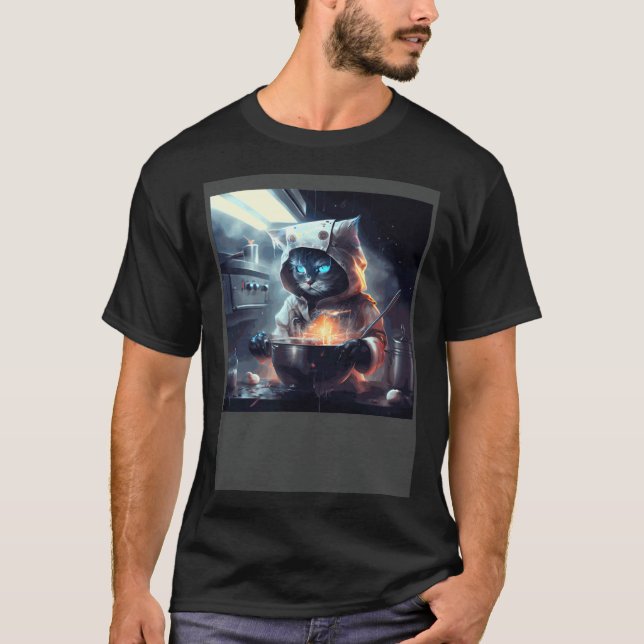 Camiseta Gato Cocina Lloviendo (Anverso)