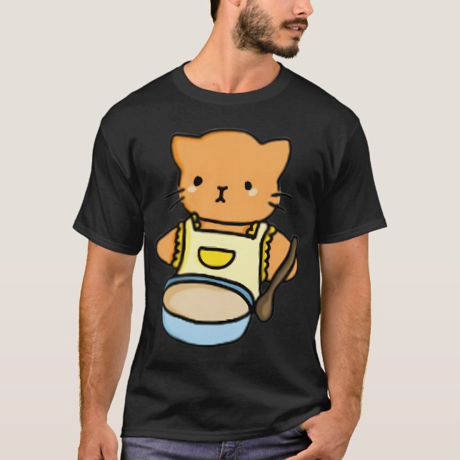 Camiseta Gato cocinando (Anverso)