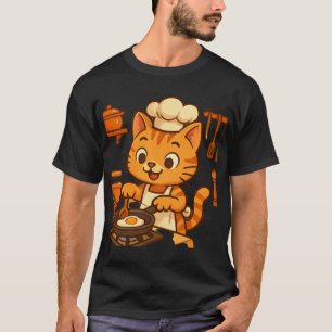 Camiseta Gato cocinando en la cocina - Arte de chef muy ama