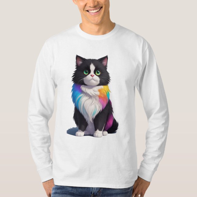 Camiseta Gato colorido (Anverso)
