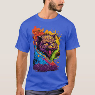 Camiseta Gato colorido