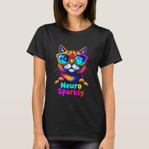 Camiseta Gato Colorido Brillante Neuro