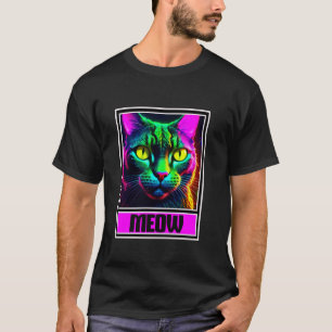 Camiseta Gato Colorido Gatito Maullido