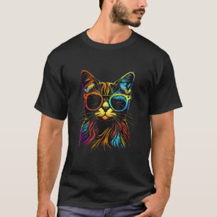 Camiseta Gato Colorido Gato Fresco 2