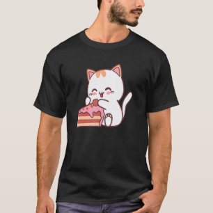 Camiseta Gato comiendo deliciosos pasteles de dulce