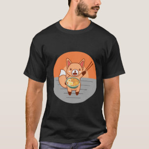 Camiseta Gato comiendo fideos de Ramen