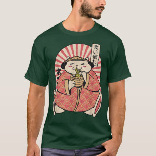 Camiseta Gato comiendo fideos Ramen lindos Kawaii - Gato di