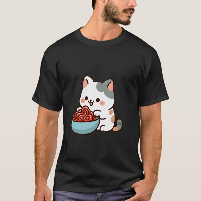 Camiseta Gato comiendo kimchi (Anverso)