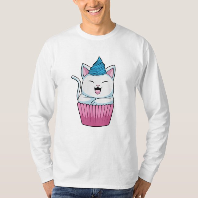 Camiseta Gato comiendo muffin (Anverso)