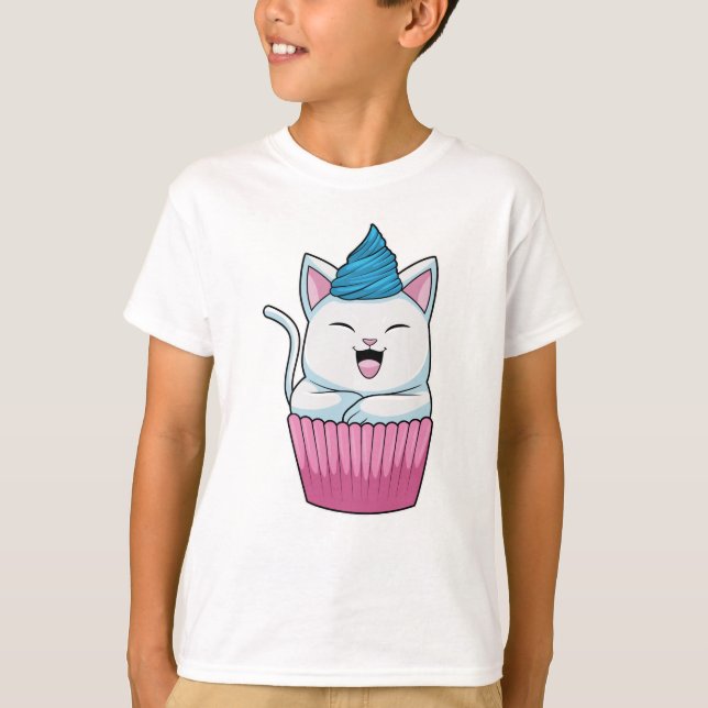 Camiseta Gato comiendo muffin (Anverso)
