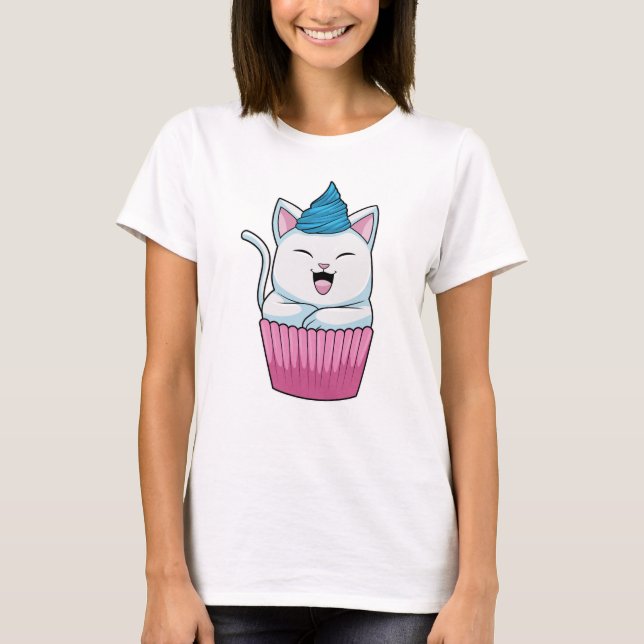 Camiseta Gato comiendo muffin (Anverso)