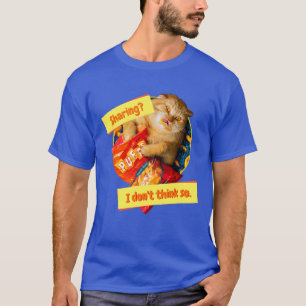 Camiseta Gato comiendo pollas de queso
