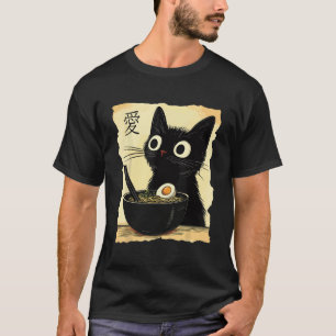 Camiseta Gato comiendo ramen