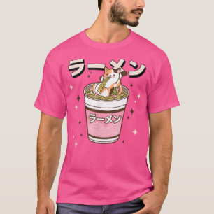Camiseta Gato comiendo Ramen japonés Cute Kawaii Anime