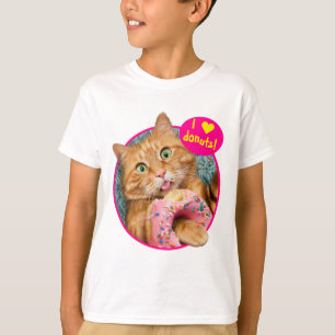 Camiseta Gato comiendo sin comer