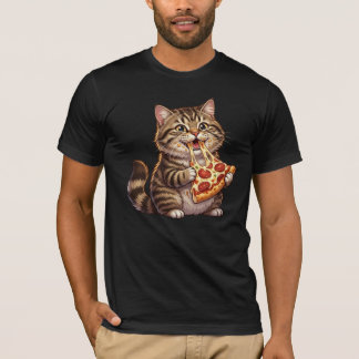 Camiseta Gato comiendo una rebanada gigante de pizza – Expr