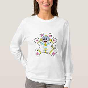 Camiseta Gato como astronauta en traje