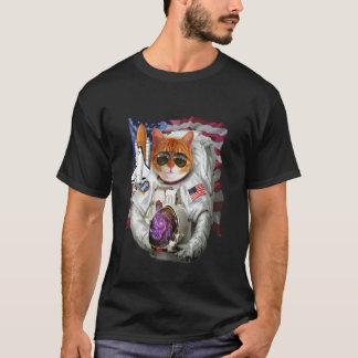 Camiseta , Gato como Astronauta Piloto, Comandante del Tran