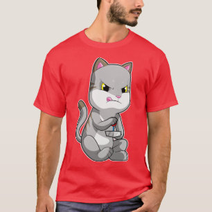 Camiseta Gato como con Joystick