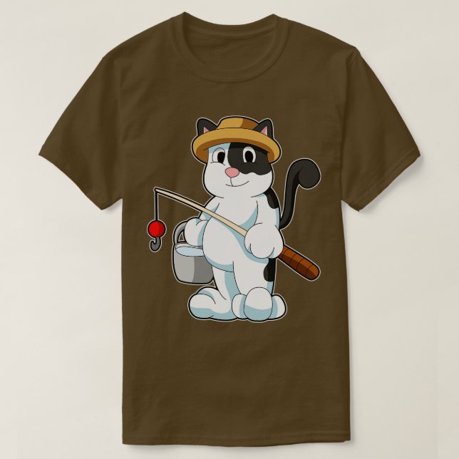Camiseta Gato como enredo con cubo de agua (Diseño del anverso)
