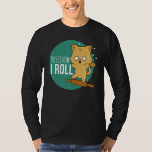 Camiseta Gato Cómo hago correr a los panaderos de bollería 
