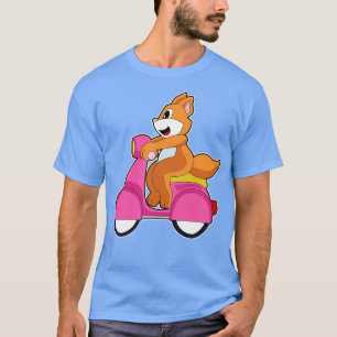 Camiseta Gato como motociclista con Scooter