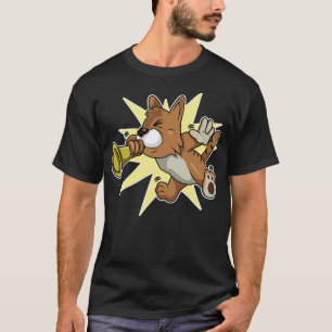 Camiseta Gato como musulmán con trompeta