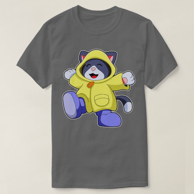 Camiseta Gato con abrigo (Diseño del anverso)