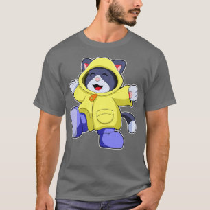 Camiseta Gato con abrigo