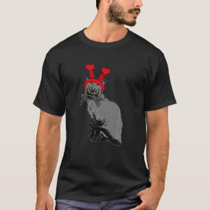 Camiseta Gato con accesorio de diadema Heart Bopper del día
