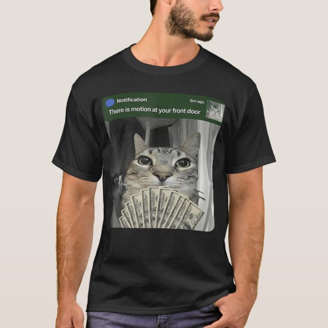 Camiseta Gato con anillo con Meme boy de movimiento (Anverso)