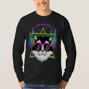 Camiseta Gato con audífonos Im con el DJ 80s Costume EDM