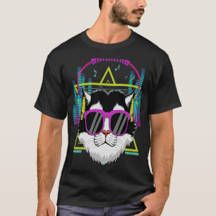 Camiseta Gato con audífonos Im con el DJ 80s Costume EDM