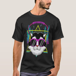 Camiseta Gato Con Auriculares Estoy Con El DJ Disfraz De Lo