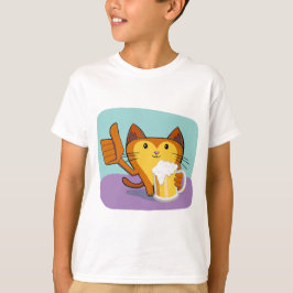 Camiseta Gato con Bebida – Diseño Divertido Inspirado en Me