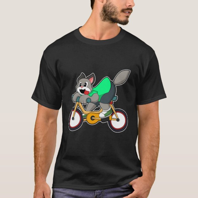 Camiseta Gato con bicicleta (Anverso)
